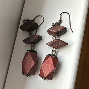Elegant Brown Geometric Earrings